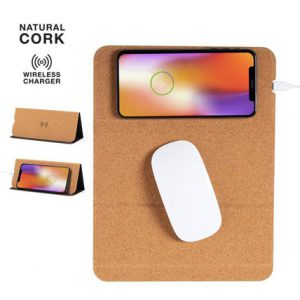 CORK MOUSE PAD WITH 15W WIRELESS CHARGER