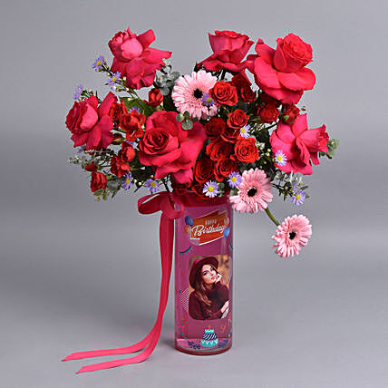 Personalised Vase Birthday Flower