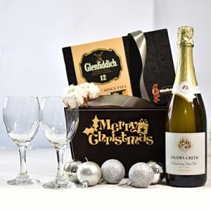 Merry Christmas Charming Black Gift Box